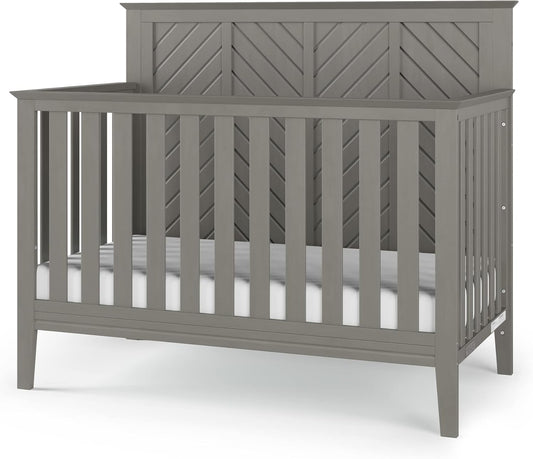 Child Craft Atwood 4-in-1 Convertible Crib, Baby Crib Converts to Day Bed, Toddler Bed and Full
