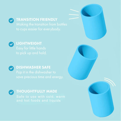 Avanchy Silicone Training Cup – 12 oz Open Cup for Toddlers and Infants – Ideal for Baby Led