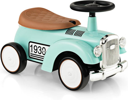 HONEY JOY Ride On Push Car, Outdoor Toddler Riding Toys w/Steering Wheel, Horn & Storage
