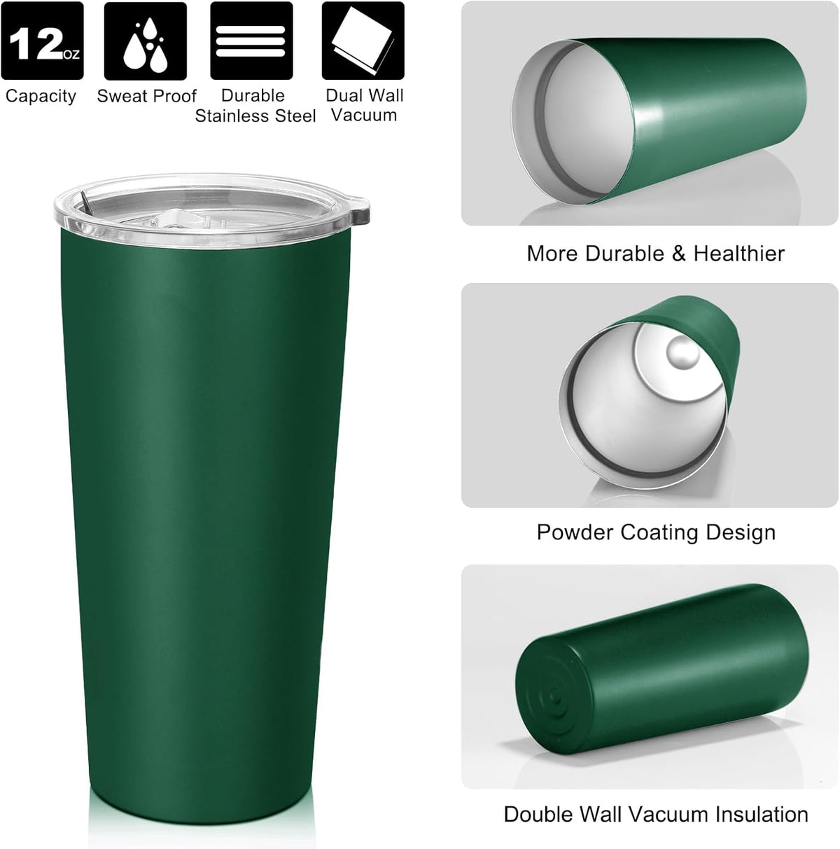 VEGOND 20oz Tumbler Stainless Steel Tumbler with Lid And Straw Vacuum Insulated Double Wall Travel