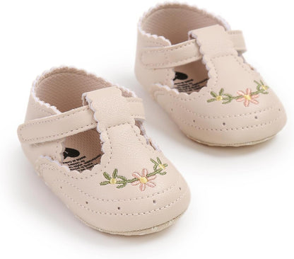 Baby Shoes Mary Jane Flats Non Slip Soft Sole Infant Toddler Sneakers First Walkers Party Christmas