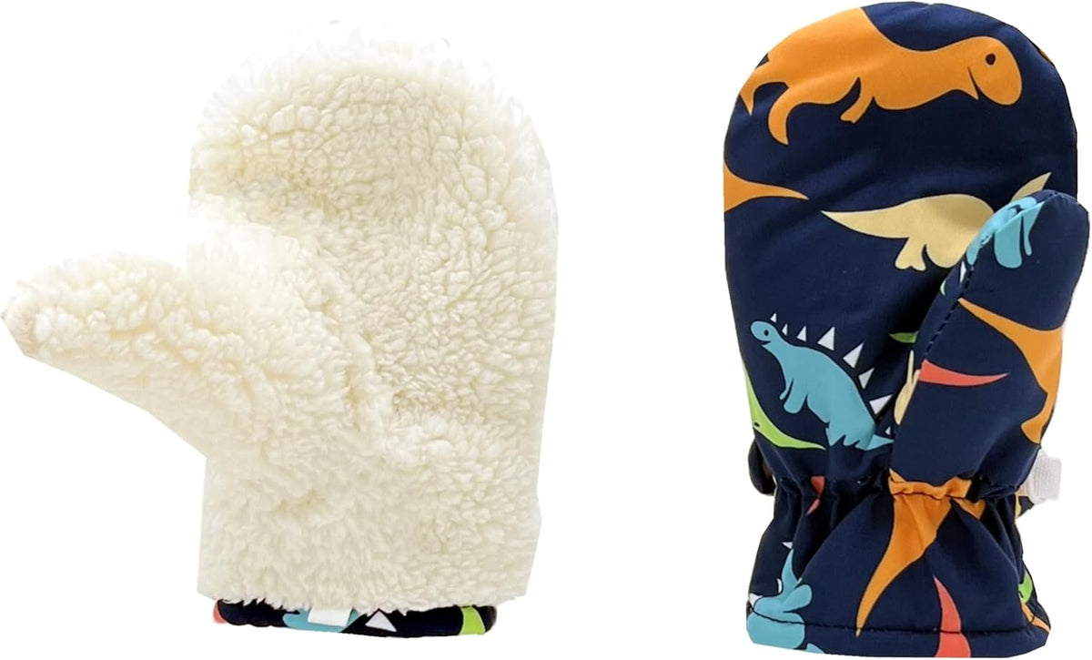 Toddler Gloves Kids Mittens Winter Warm Lined Fleece Gloves Waterproof Snow Baby Mitten for Boys