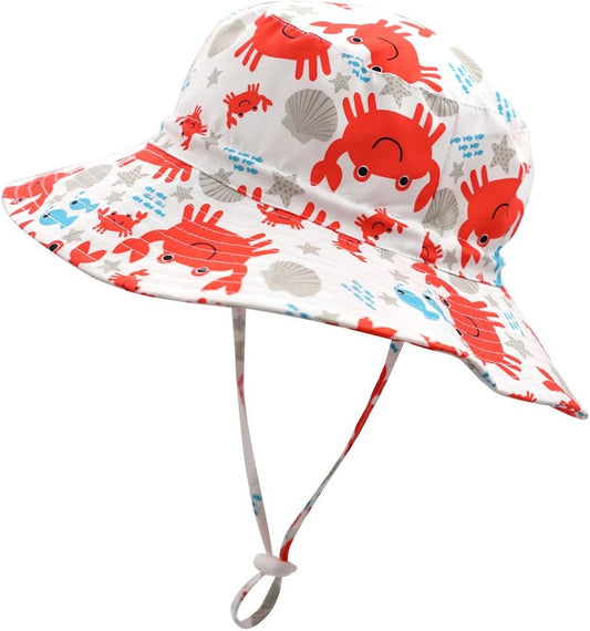 Home Prefer UPF50+ Wide Brim Sun Hat Boys Girls Sun Protection Hat Zoo Beach Swim Safari Bucket Hat