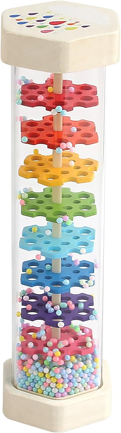 WODI Wooden Rain Stick Baby Toys 0-6-12 Months, Montessori Toys for Babies 6-12 Months