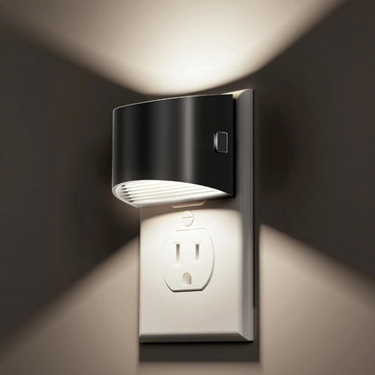 L LOHAS LED Night Lights Plug into Wall 2 Pack, Nightlight with Dusk to Dawn Sensor,3 Level