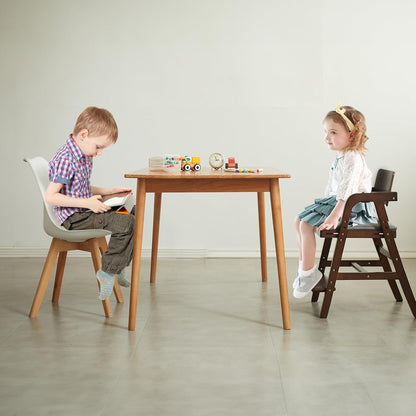 Solid Wood high Chairs for Toddlers,High Chair Grows with Kid for Dining, Study Chair for Children
