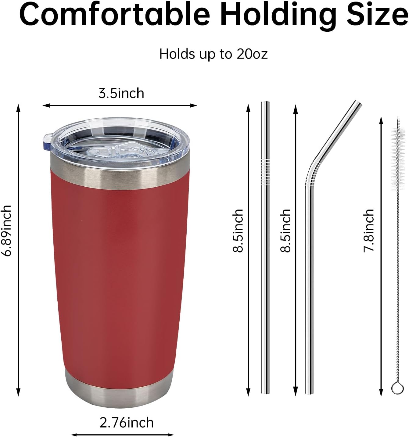 IEOVIEE 32 Pack 20oz Stainless Steel Bulk Tumblers with Lids and Straws Double Wall Insulated