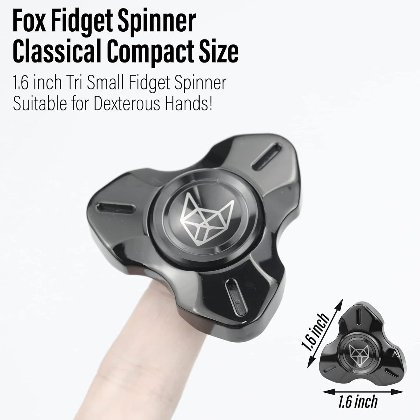 FREELOVE Metal Fidget Spinner, Stainless Steel Heavy, Long Spinning Toys, Cool Silent, Small Mini
