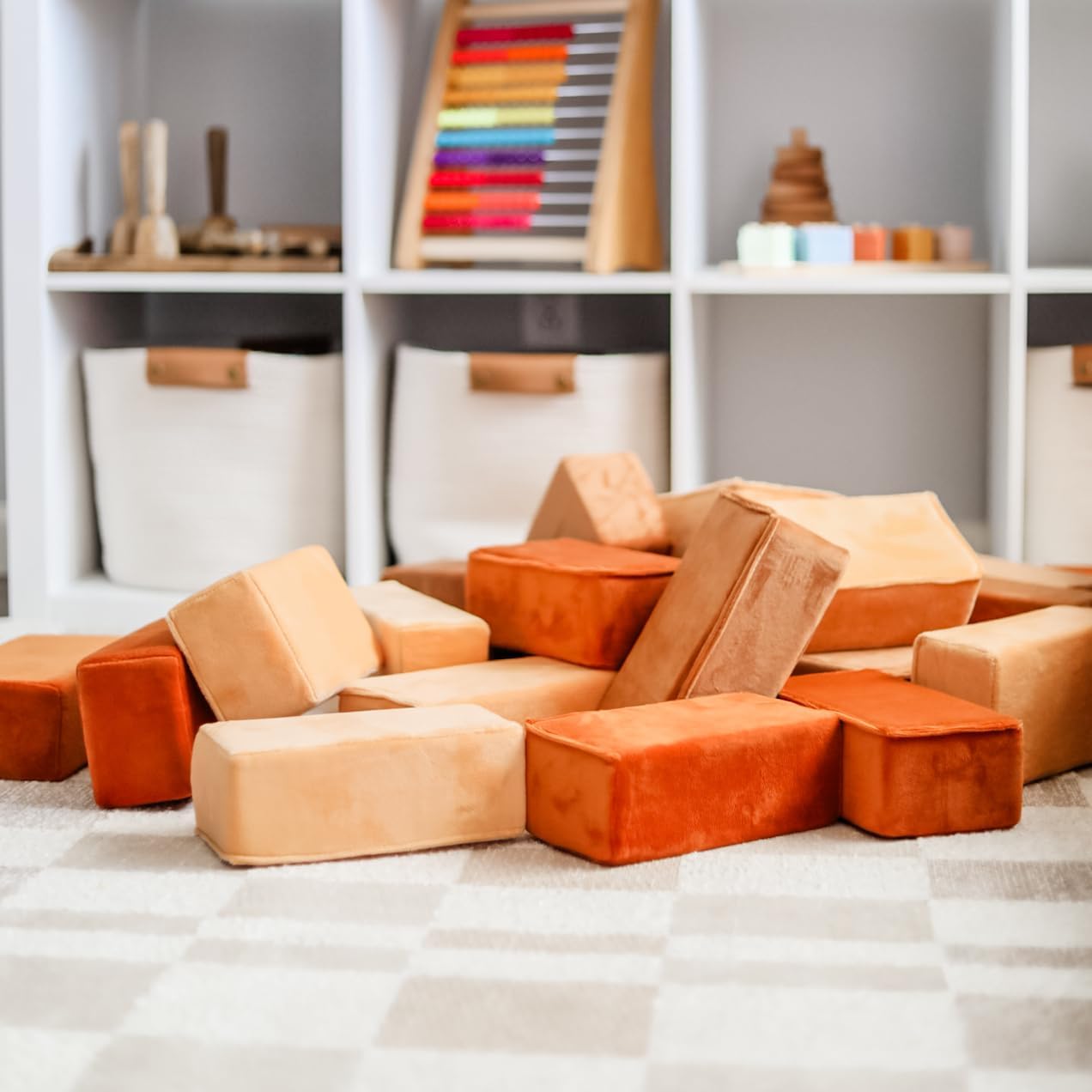 The Original Premium Plush Building Block for Kids - Certified Safe Foam Blocks in Luxuriously Soft