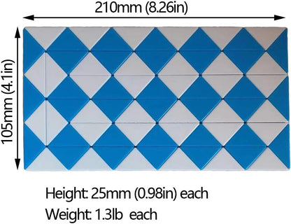 2 Pack Fidget Magic Snake Cube Puzzles Twist Ruler Speed Cubes Brain Teaser Game Toys for Kids