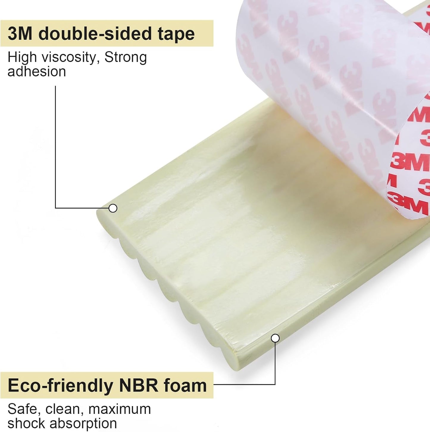 Upgrade Baby Proofing Edge Corner Protector,16.4ft Edge Guards Padding with 3M Adhesive, Extra-Wide