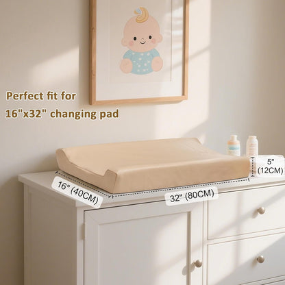 Owlowla Changing Pad Cover,Waterproof Changing Pad Covers-Soft Leather Diaper Changing Table