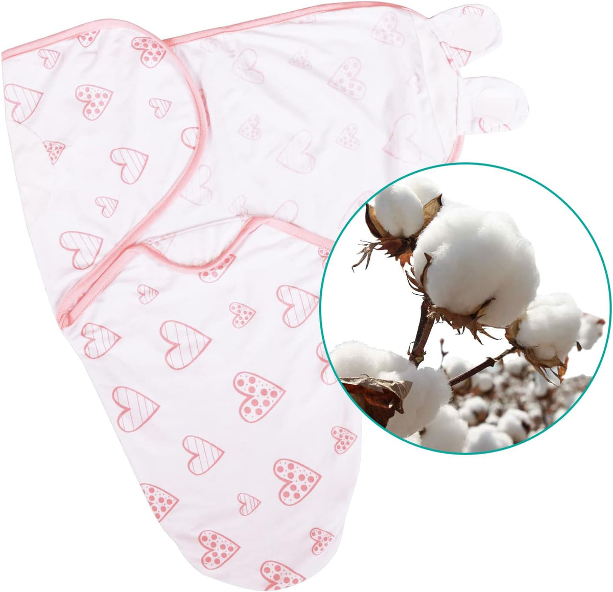 Biloban Swaddle Blankets for Baby Girl, Baby Swaddles 3-6 Months, Baby Swaddle Cotton, Newborn