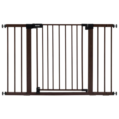 BABELIO Baby Gate with Black Wood Pattern, 29-48 Inch Auto Close Dog Gate for The House, Stairs and