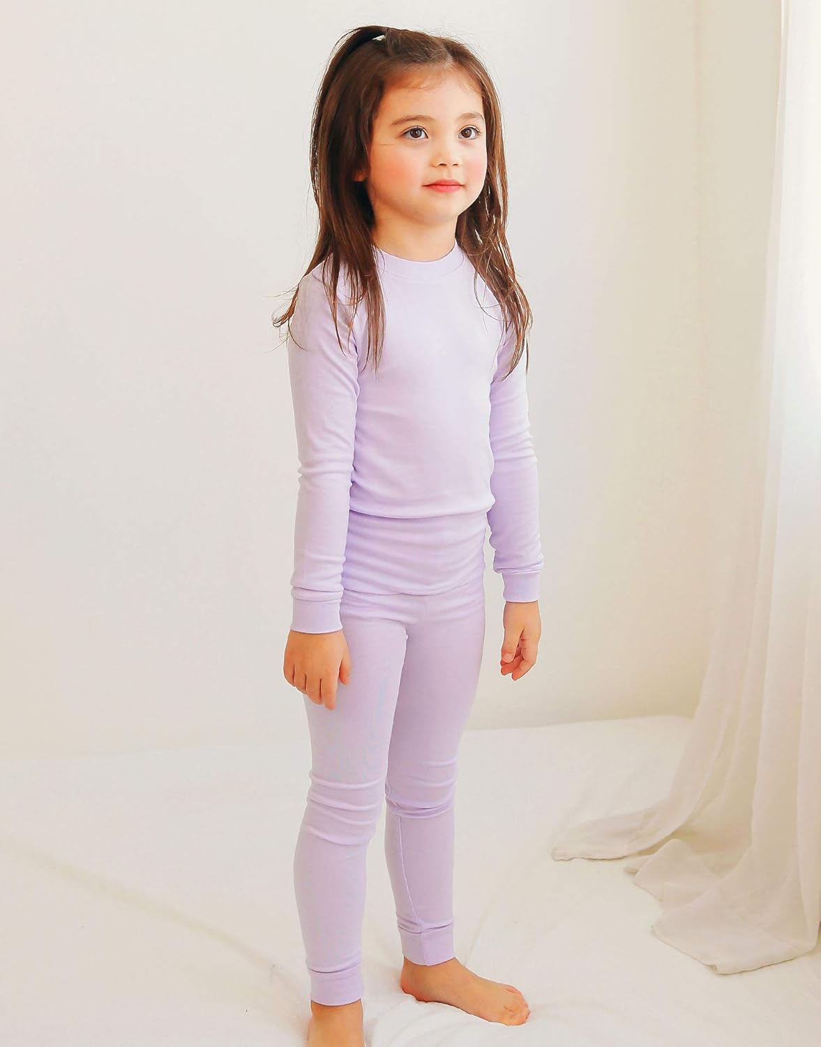 VAENAIT 6M-12Y Toddler Toddler Kids Toddler Girls Boys Soft Comfy Modal Tencel Solid Raglan