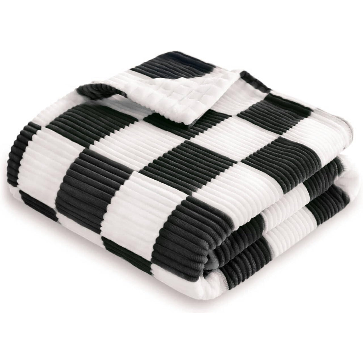 HOMRITAR Black and White Baby Blanket for Boys Ultra Soft Warm Lightweight Toddler Blanket with