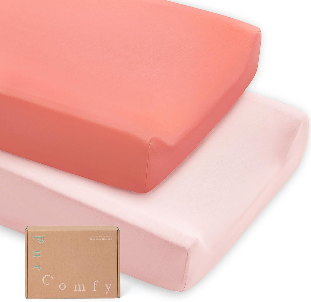 Supersoft Diaper Changing Pad Covers, 2-Pack Premium Bamboo Viscose Change Table Pad Covers for