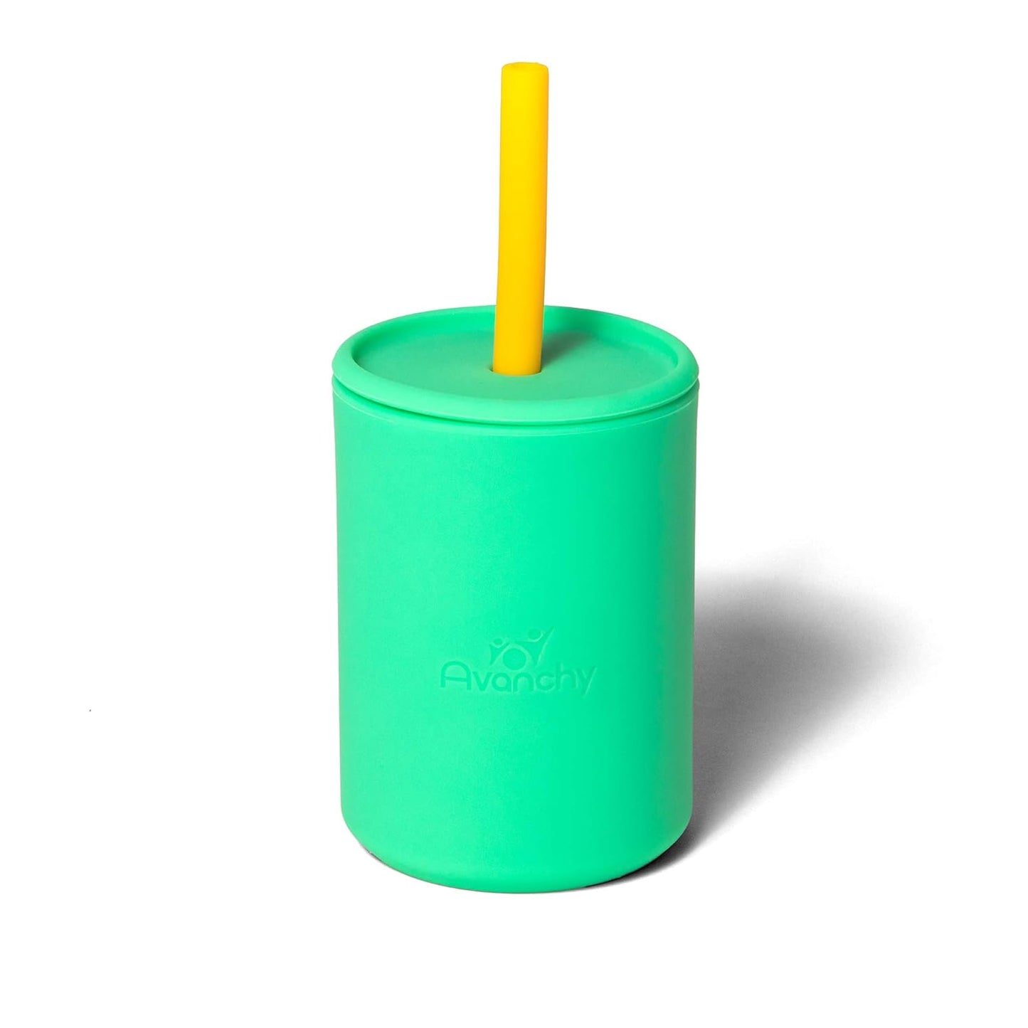 Avanchy Silicone Training Sippy Cup with Straw Lid – Tiny Cup for Babies 6+ Months to Toddlers 1