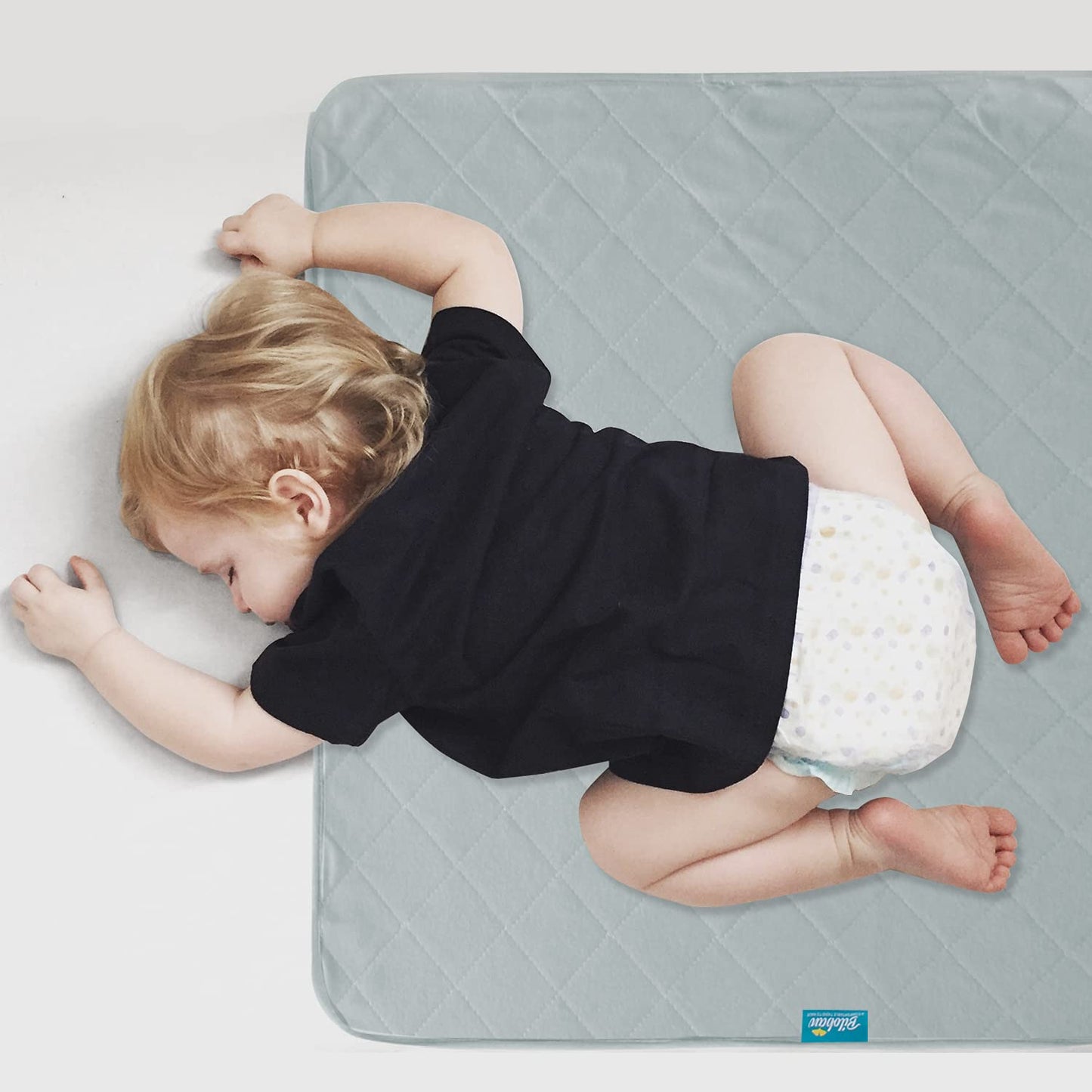 Waterproof Crib Mattress Protector 18" x 36", Non-Slip & Sturdy Mattress Pad Mat, 4 Layers