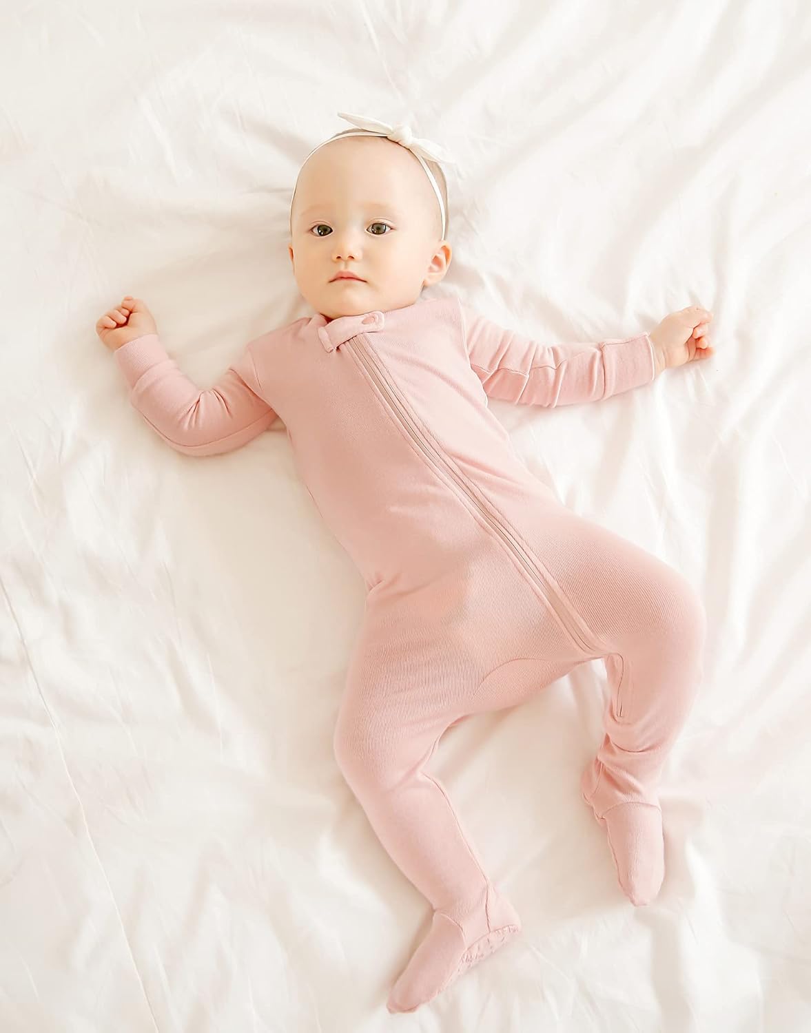 VAENAIT BABY Infant Toddler Boys Girls Footed One-Piece Sleep and Play Premium Modal Pajamas 1-2