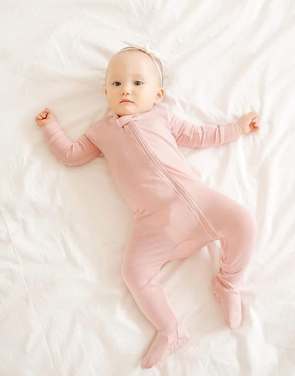 VAENAIT BABY Infant Toddler Boys Girls Footed One-Piece Sleep and Play Premium Modal Pajamas 1-2