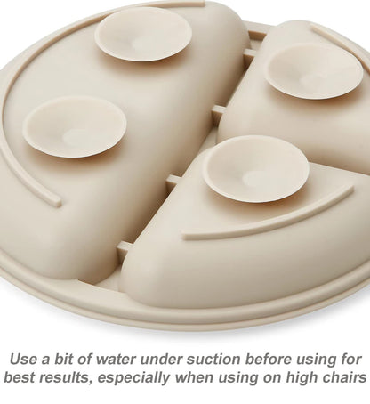PandaEar Silicone Baby Feeding Set with Divided Suction Plate