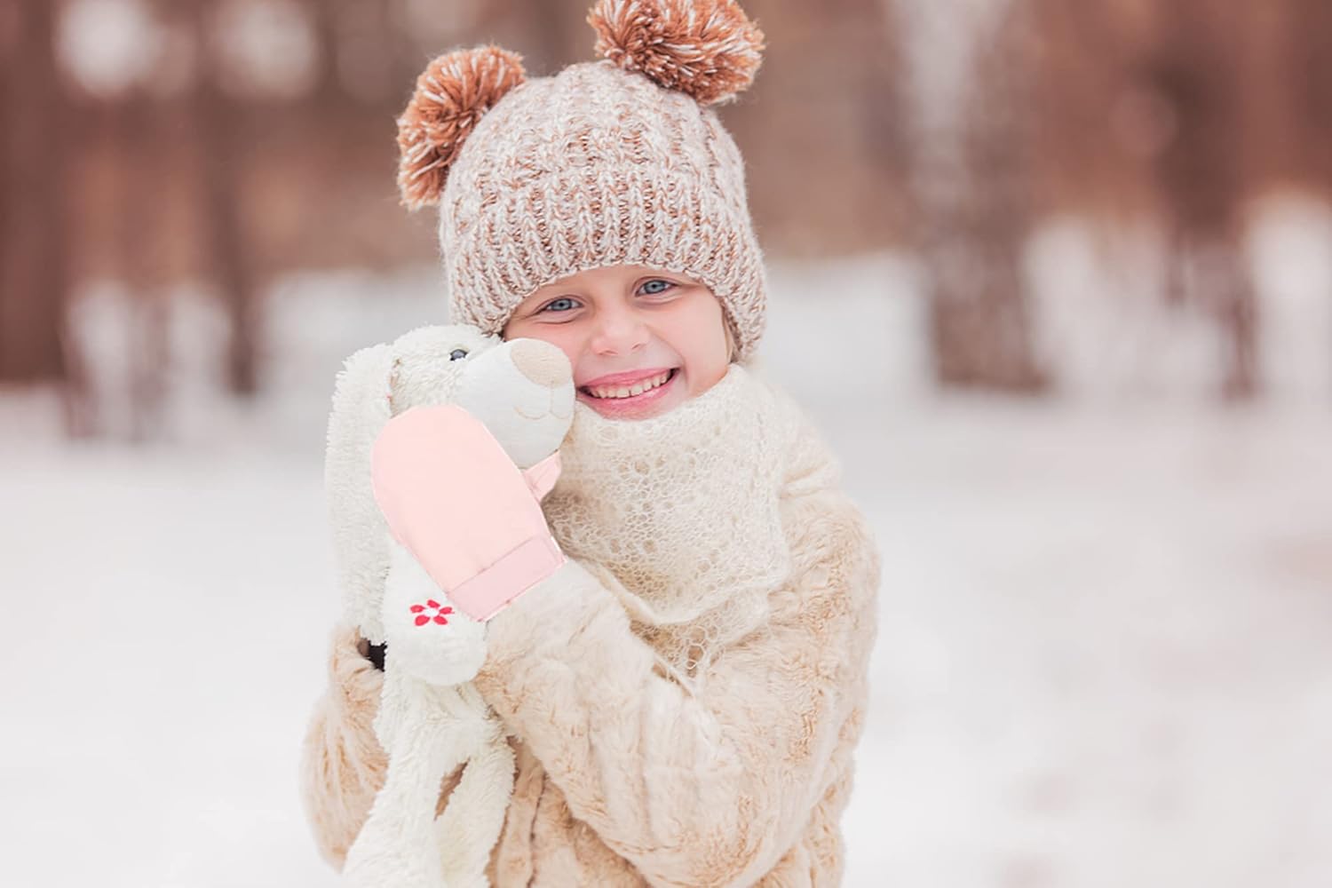 Toddler Gloves Kids Mittens Winter Warm Lined Fleece Gloves Waterproof Snow Baby Mitten for Boys