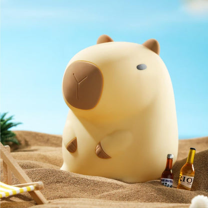 ATSUI Cute Capybara Night Light, LED Squishy Novelty Animal Lamp, Food Grade Silicone, 2 Level
