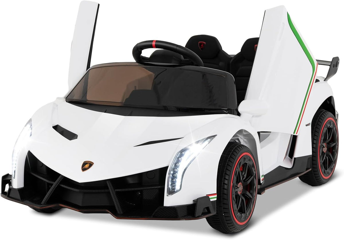 Costzon Ride on Car, Lamborghini Licensed 12V Battery Powered 4WD Sports Car with Remote Control, 3
