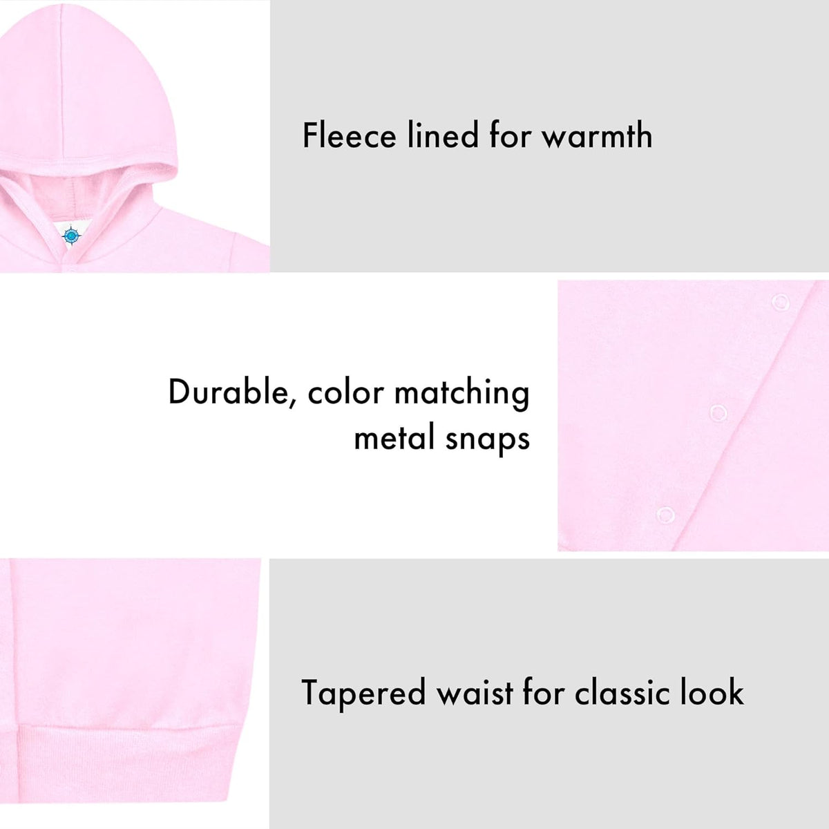 Creative Knitwear College Baby Snap Hooded Jacket - Team Logo, Multiple Colors, for Boys & Girls