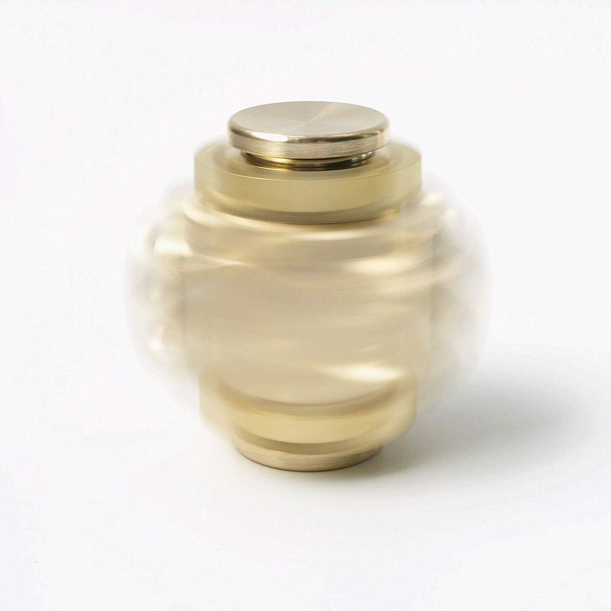 Fidget Cube Spinner, Linkage 4 Gears Figity Spin Finger Games, Metal Brass with Super Smooth