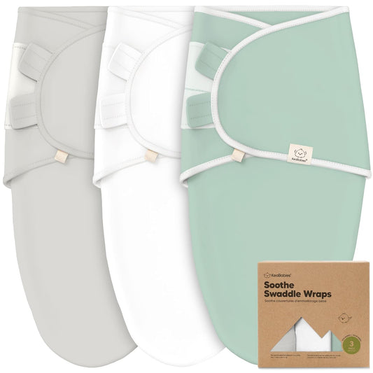 3-Pack Organic Baby Swaddle Sleep Sacks - Swaddles for Newborns, Infant 0-3 Months, Baby Girls