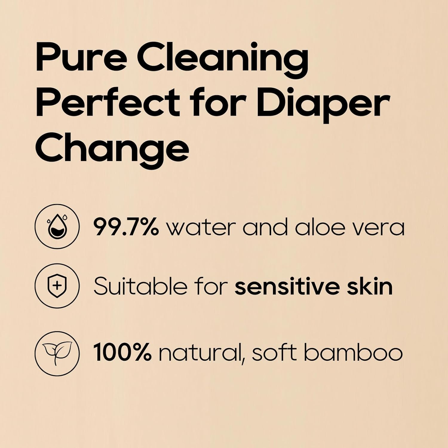 ECO BOOM bamboo Baby Wipes | natural | 100% Plant-Based & fragrance free | Unscented & safe for