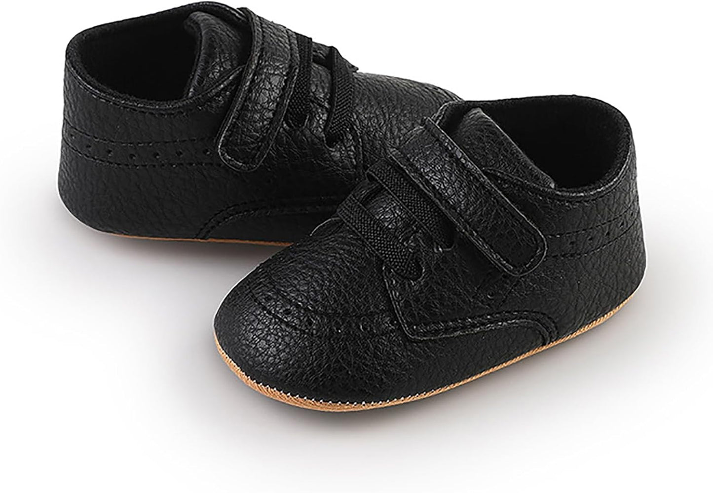 SOFMUO Baby Boys Girls High Top Ankle PU Leather Sneakers Soft Rubber Sole Infant Moccasins Newborn