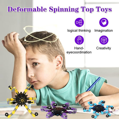 Fidget Spinners, 8 Pack Transformable Fidget Spinners Toys Party Favors for Kids 4-8 8-12 Goodie