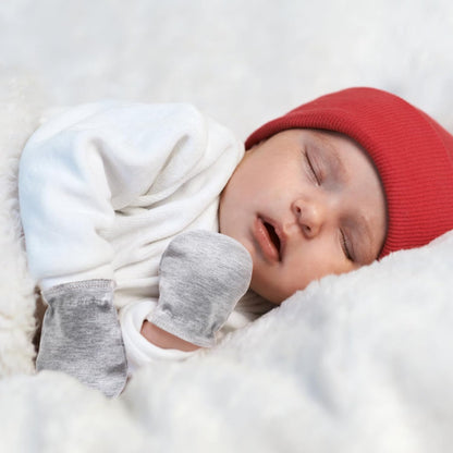 BQUBO Newborn Infant Toddler Mittens No Scratch Cotton Elastic Wrist Gloves Hypoallergenic for 0-6