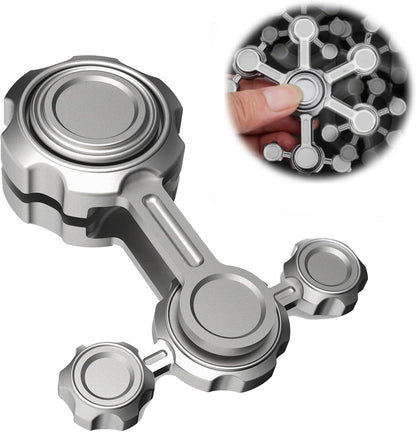 Cool Infinity Gear Gravity Fidget Spinner Metal Toy for Kids Adults, Chaos Flippy Fidget Chain