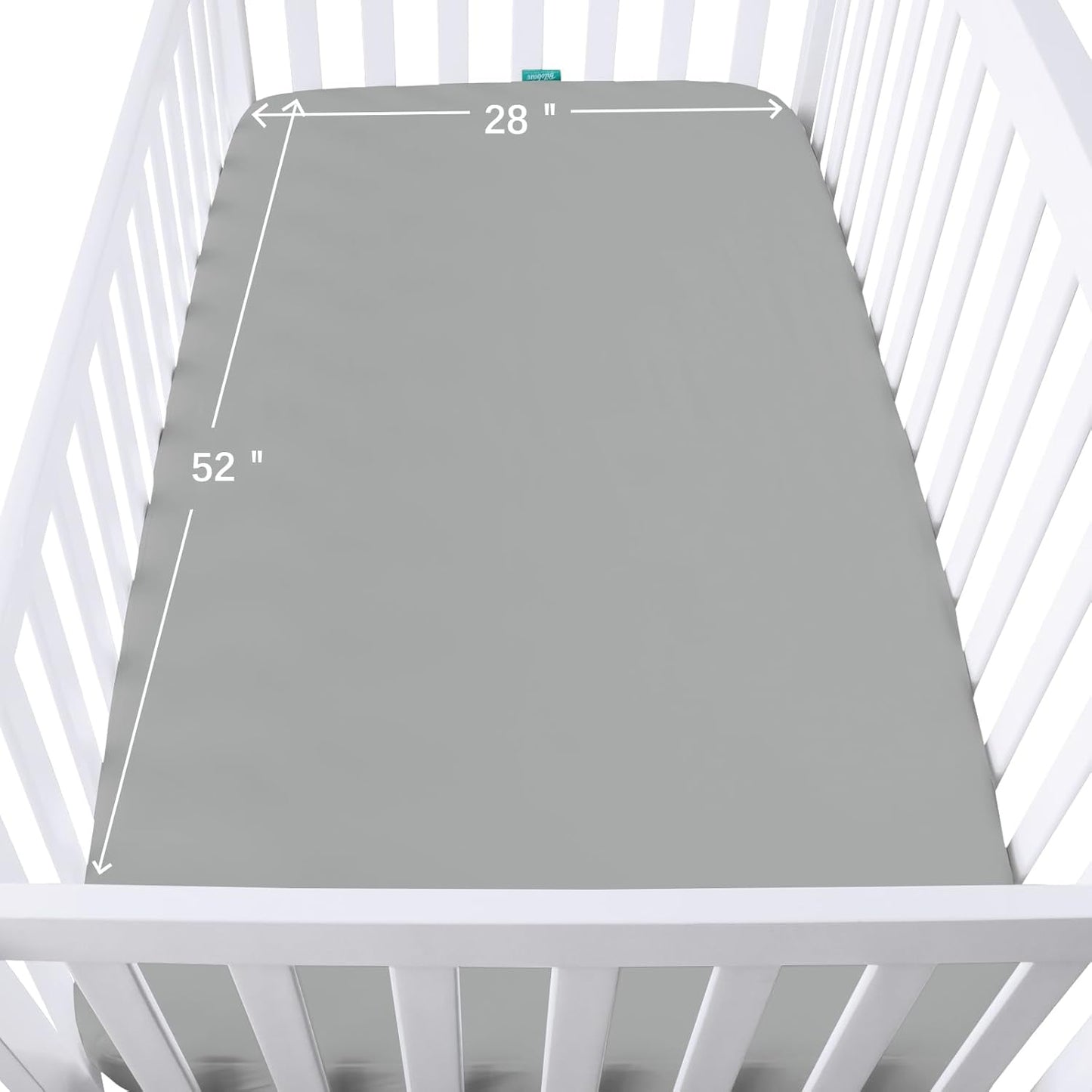 Crib Sheets Waterproof 2 Pack, Crib Mattress Protector, Toddler Fitted Crib Sheet Neutral, Ultra