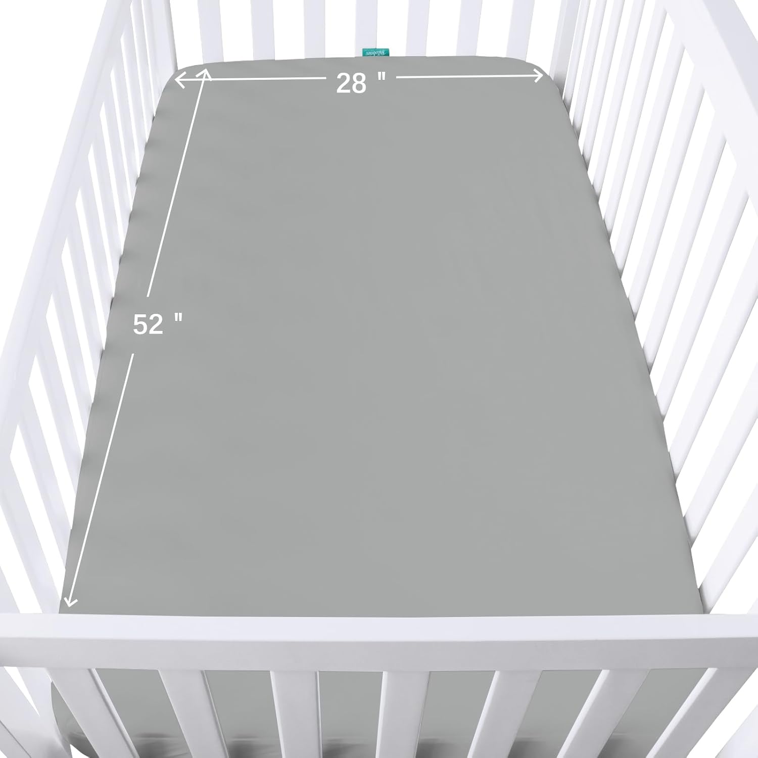 Crib Sheets Waterproof 2 Pack, Crib Mattress Protector, Toddler Fitted Crib Sheet Neutral, Ultra