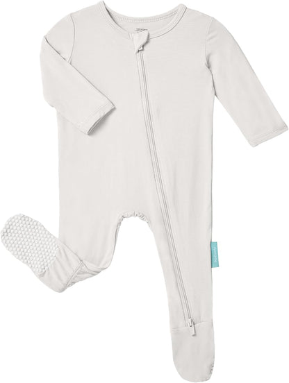 Baby Zipper Footie Pajamas, Supersoft Bamboo Rayon Baby Footed Pjs Boy Girl 0-3-6-9-18-24 Month