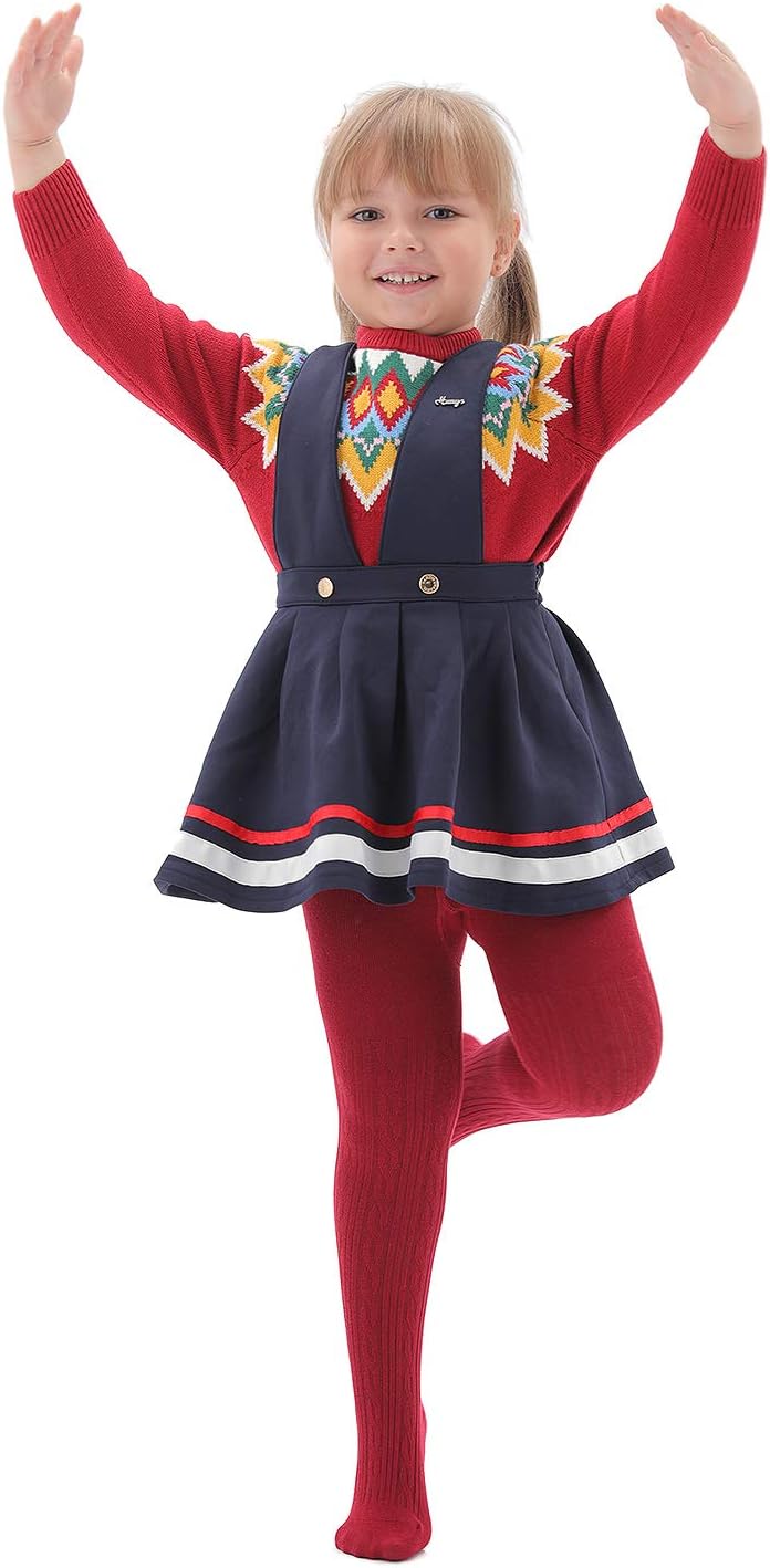 EPEIUS Baby Girl Tights Thick Cable Knit Leggings Stockings Cotton Pantyhose for Newborn Infant