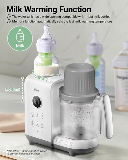 Bear Baby Food Maker Steamer&Blender with Dual-Layer Steam Baskets, 18.5oz