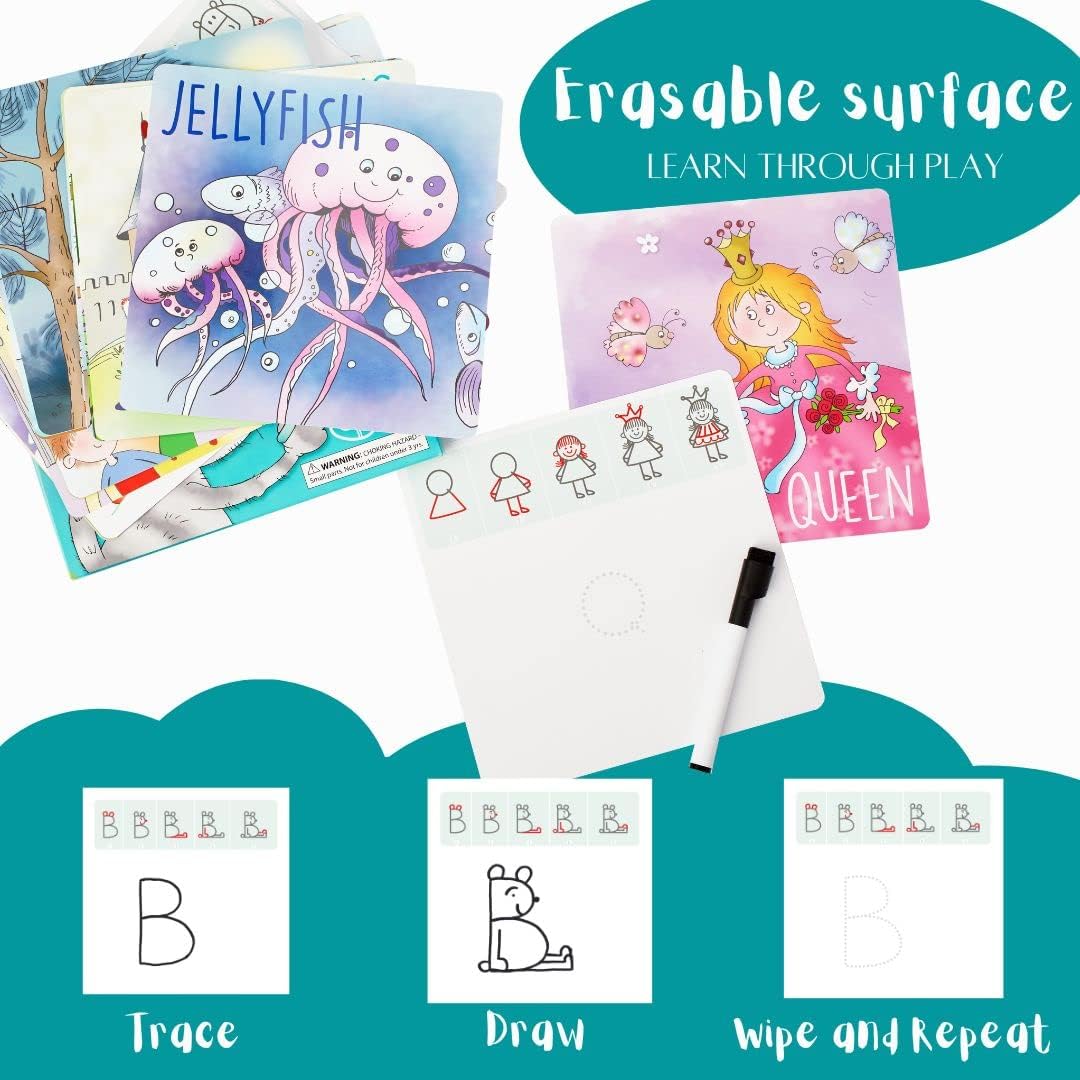 Drawing with Alphabet Learning Letters Tracing ABC Handwriting Toys Set Educational Game Birthday