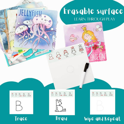 Drawing with Alphabet Learning Letters Tracing ABC Handwriting Toys Set Educational Game Birthday