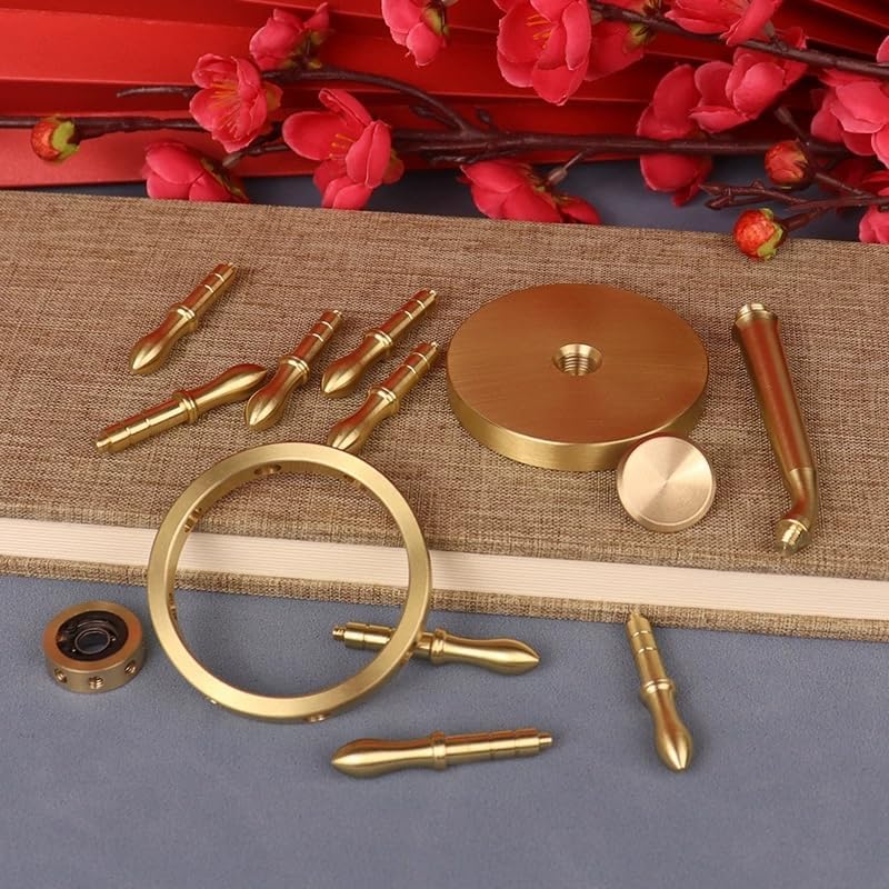 Brass Spinner Ship Wheel, Kinetic Desk Toy Spin with Stand, High Speed Bearing Metal Hand Spinners
