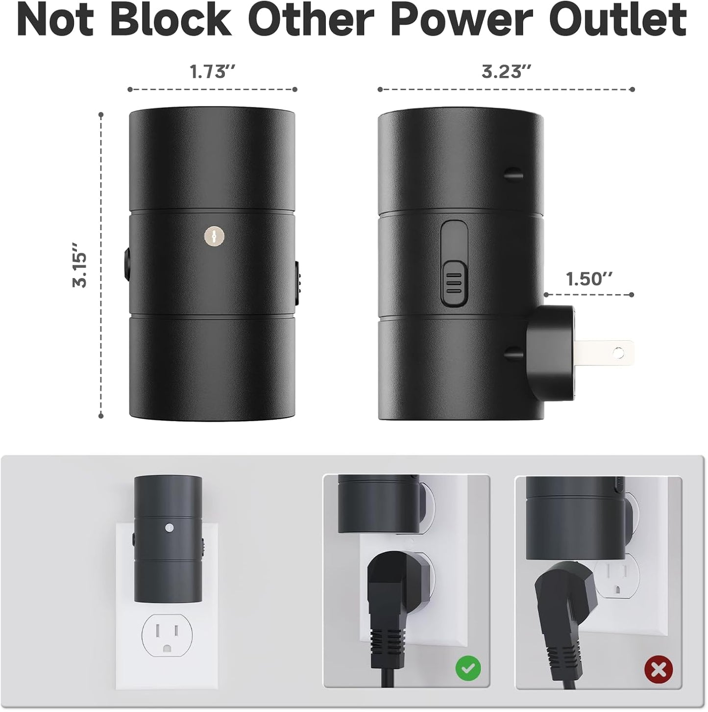 NIORSUN Night Lights Plug Into Wall,Plug in Night Light with 3 Light Modes,Ultra-Slim Design,Dusk