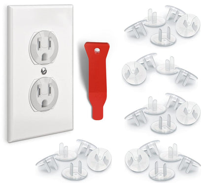 24 Pack Outlet Covers & Removal Tool Baby Proofing, Provide Shock Prevention and Easy Installation