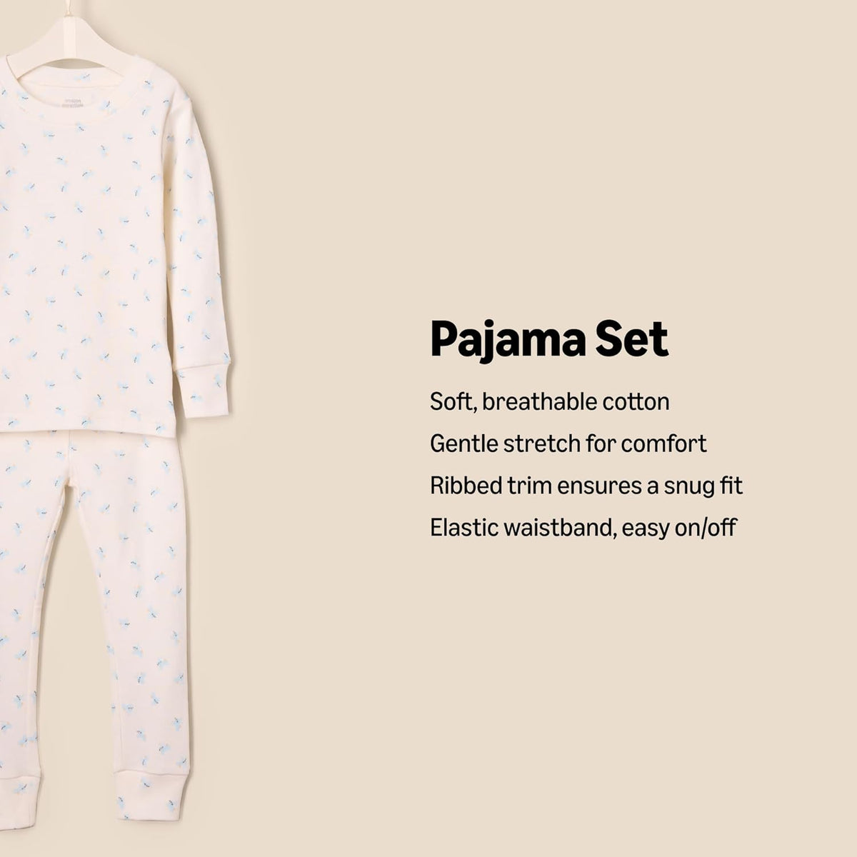 Amazon Essentials x Sofia Grainge Unisex Babies, Toddlers and Kids' Snug-Fit Cotton Pajamas, Pack