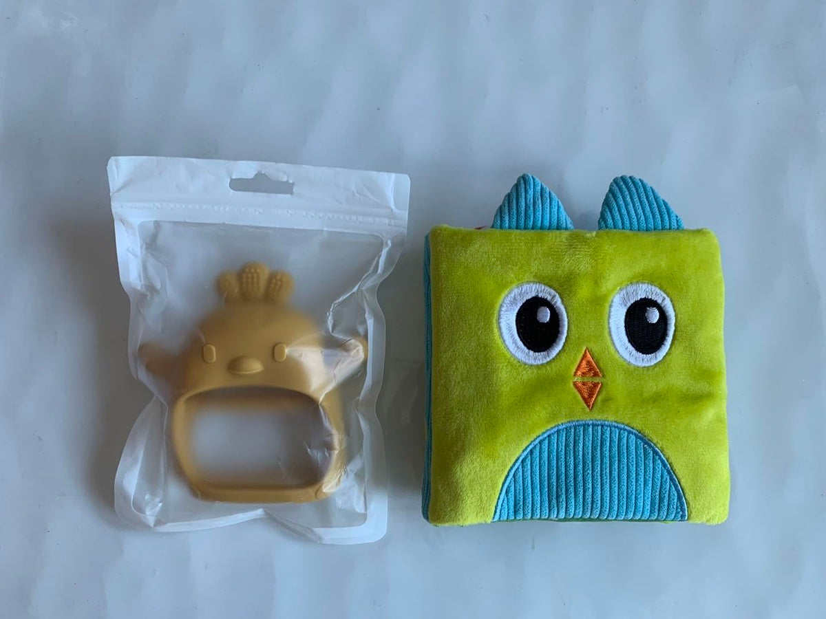Soft Baby Books Gift Set – Cloth Crinkle Books for Infants 0-3-6-12 Months, Newborn Teething Toy
