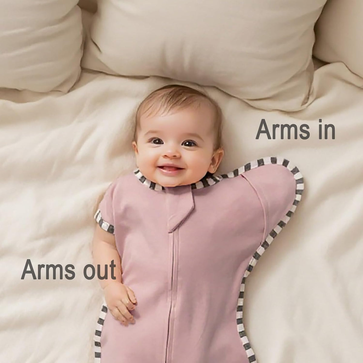 Baby Transition Swaddle 2-Pack, Newborn Sleep Sack, Arms Up Design (Arms In/Out), Infant Swaddle